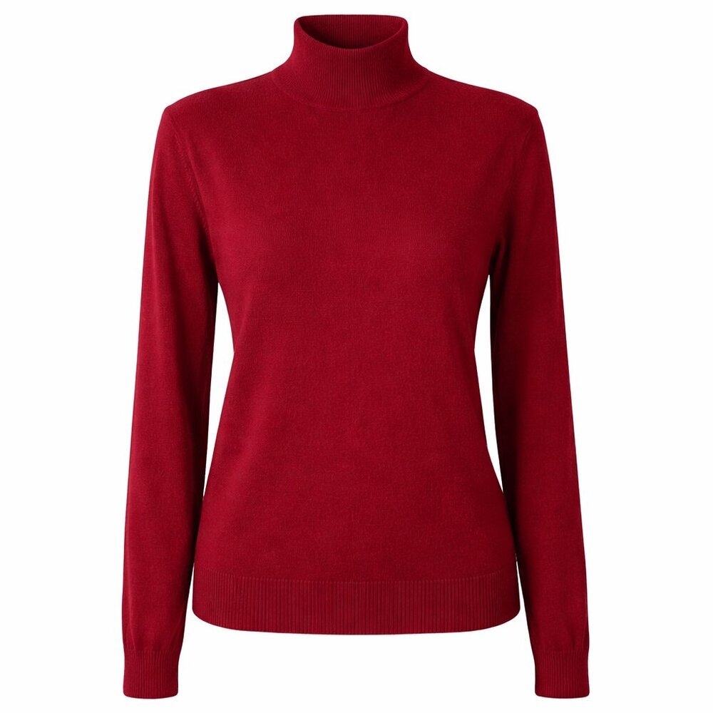 DESIGNERS ORIGINALS Luxelon Mock Neck Acrylic Red Sweater Size Large (40)